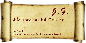 Járovics Fürtike névjegykártya